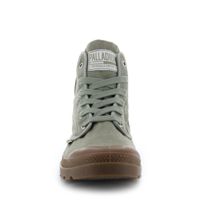 Palladium Pampa Hi Men's Boots Olive | UK V594-PBM